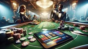 Pengguna menikmati platform hiburan sports dan casino via perangkat mobile